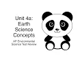 Unit 4a APES Earth Science Concepts Review - AP Environmental Science