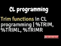 IBM i AS400 Tutorial iSeries System i - Trim function in CL TRIM TRIML TRIMR with optional parm