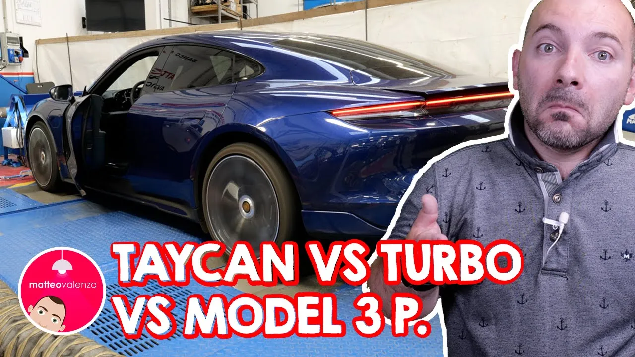 Porsche Taycan al banco: la Turbo davanti alla Tesla Model 3 Performance