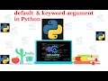 Python 015 default Keyword argument in Python Function Hindi Priya Ranjan code academy