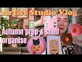 Artist Studio Vlog Autumn prep shelf organise with me