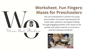 Fun Maze Activity for Kids Printable Worksheets