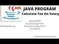 Java program for calculating Tax applied on salary payment if-else-if ladder