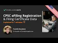 CPSC eFiling Registration Filing Certificate Data