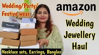 AMAZON WEDDING JEWELLERY HAUL NECKLACE SET EARRINGS BANGLES AMAZON HAUL EKTA NIGAM