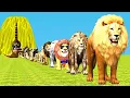 Download Lagu Paint Animals Gorilla Cow Lion Elephant Dinosaurs Dragons and T-Rex Fountain Crossing Animal Cartoon
