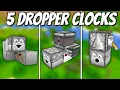 5 Easy Dropper Clocks - Minecraft Tutorial Java Edition