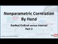 Nonparametric Correlation Ranked Ordinal versus Interval Variable - Part 2