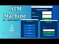 ATM Machine Simulation in Java GUI MySQL Integration