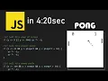 Making Pong in pure JS in 4 minutes and 20 seconds