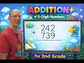 Adding 3-Digit Numbers Fun 2nd Grade Math Lesson for Kids