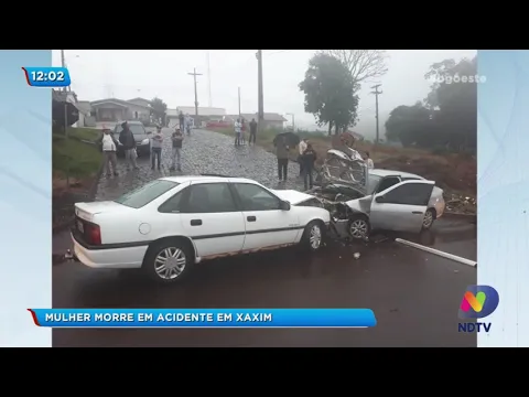 Mulher morre em acidente em Xaxim