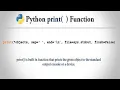 PYTHON PRINT FUNCTION IN DETAIL EXPLANATION IN TAMIL PYTHON PRINT FUNCTION IN TAMIL