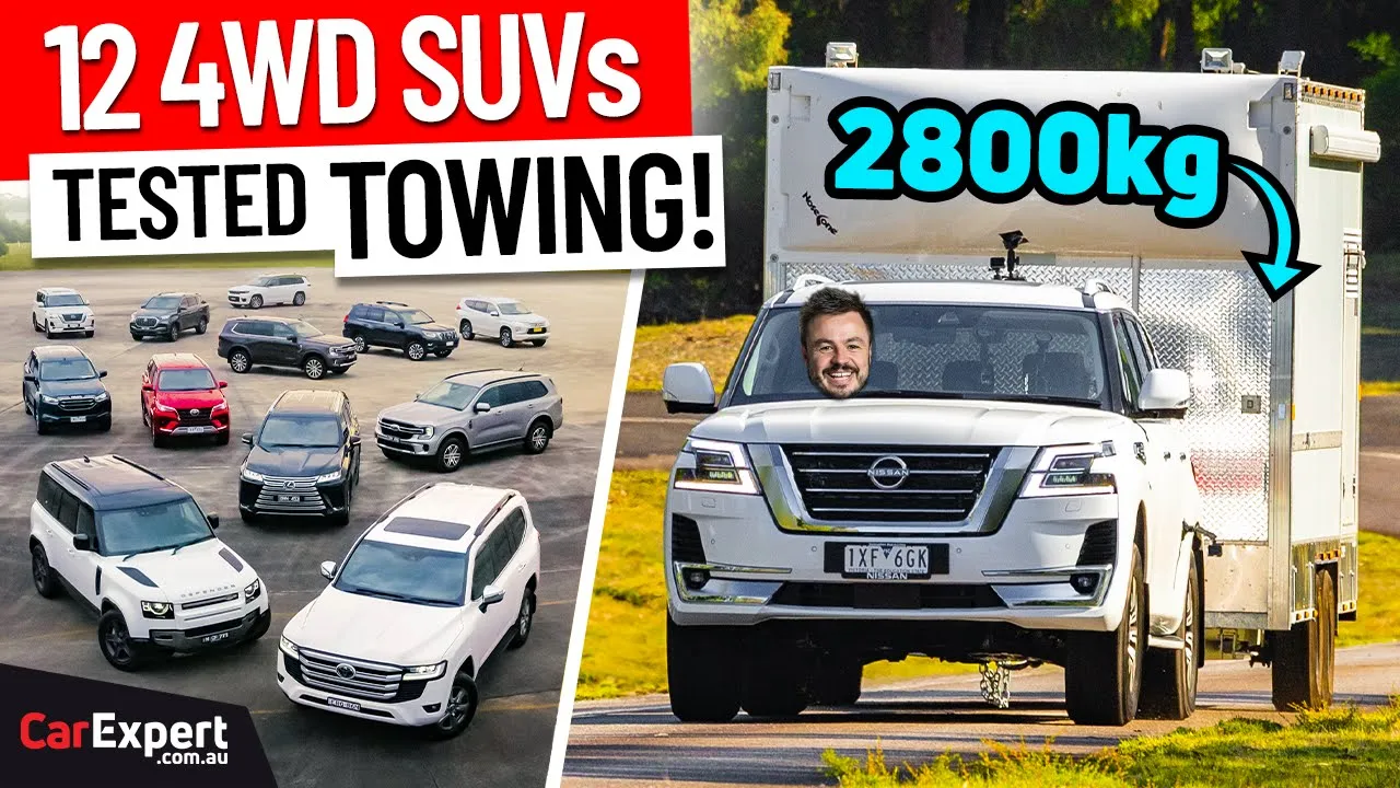 MEGA 4WD SUV towing test! Some fail our tests! ???? Patrol v LandCruiser v Defender v Everest v MU-X..