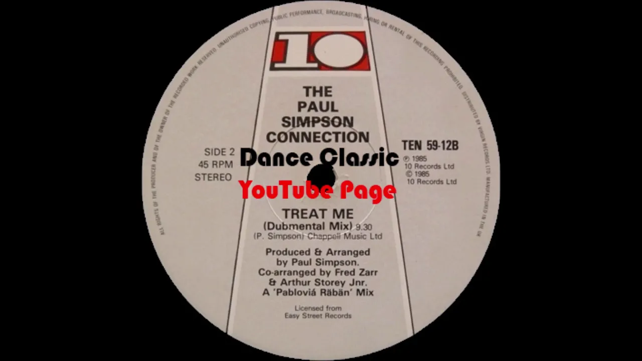 The Paul Simpson Connection - Treat Her Sweeter (Dubmental Mix)