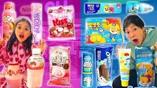 Pink vs Blue Food.