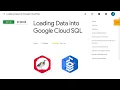 Loading Data into Google Cloud SQL