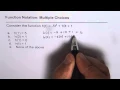 Evaluate Function Given in Function Notation