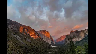 Yosemite Tunnel View Stunning Sunset Timelapse