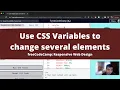 Use CSS Variables to change several elements at once Basic CSS freeCodeCamp tutorial