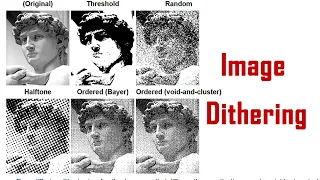 image dithering - ordered and error diffusion and threshold and floyed stienberg