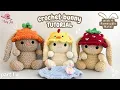 How to Crochet a Bunny Rabbit with FOUR Different Hats Part 1 Beginner Friendly Amigurumi Tutorial