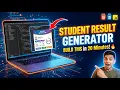 Student Result Generator using HTML CSS JavaScript Full Project Tutorial
