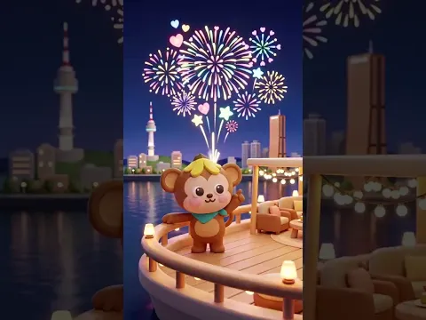 모야몽의 두근두근 한강 불꽃축제🎆✨#리틀천재 #모야몽 #shorts