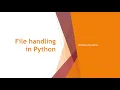 File Handling in Python Python Programming Lesson 17 Undergrad Academy