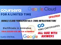 Google Cloud Fundamentals Core Infrastructure week-1-9 All Quiz Answers