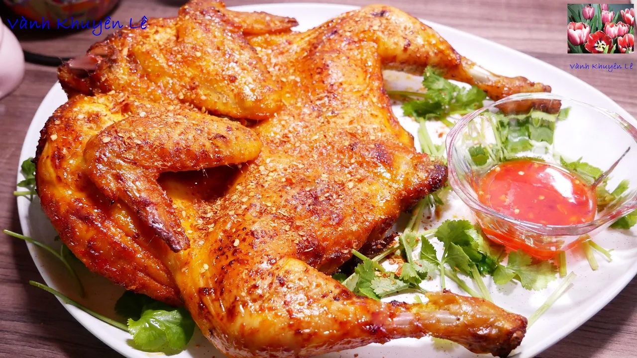 Mẹo Ướp, Nướng Thịt Gà Công nghiệp dai ngon như Gà Ta, Gà Nướng Muối Ớt Grilled chicken, Vanh Khuyen