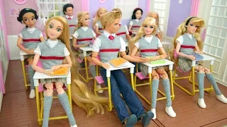 مدرسة دمية الكافتيريا   باربي المحكمة دمية الغذاء   المشروبات آلة البيع للدمى دندنها