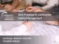 Best Practices in Contractor Safety Webinar