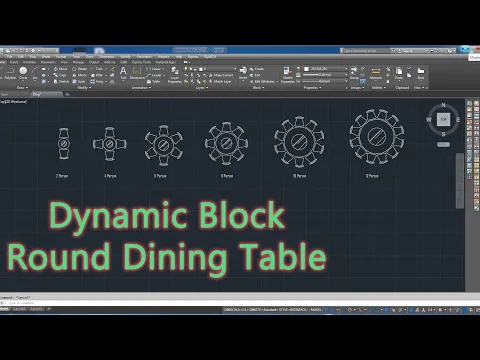 Download MP3 Dynamic Block in Autocad | Round Dining Table Dynamic Block | #autocad #architecture #tutorial