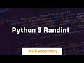 python 3 randint
