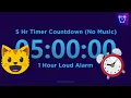 Download Lagu 5 Hour Timer Countdown (No Music) + 1 Hour Loud Alarm