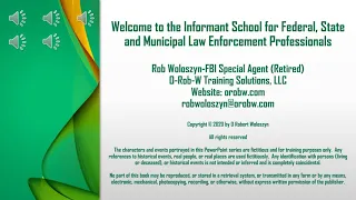 Course Web - Potential Confidential Informants Locating and Selecting