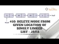 Delete Node From Given Location of Singly Linked List - Java WeTechie