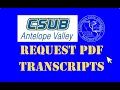 CSUB AV - how to request PDF transcripts