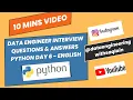 DATA Engineer Interview questions answers DAY 6 - Python programming