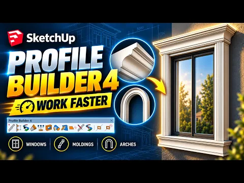 Model classic window frames with Profile Builder 4 — Nice Tower video preview