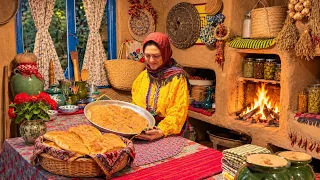 Rustic Potato Stuffed Bread Baked in a Traditional Village Kitchen 🔥 | Cheshme Meals 