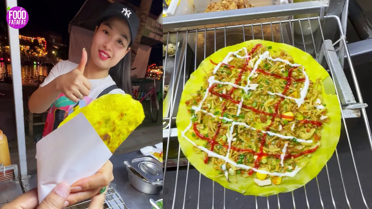 Vietnamese Pizza On Rice Paper   Street Food Vietnam