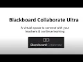 Virtual Learning Tech Tips Blackboard Collaborate Ultra BBCU