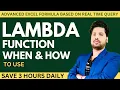Lambda Function Real Time Uses When How to use Lambda Formula Lambda Function Multiple Example