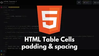 HTML Tutorial - HTML Table Cells padding and spacing With Table Cells
