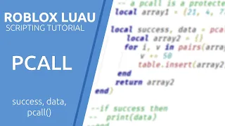 Protected Calls pcall Roblox Scripting Tutorial