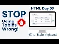 HTML Day 9 Tables in HTML Explained STOP Using Tables Wrong