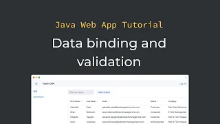 Java tutorial Data binding and validation in Vaadin forms part 9
