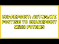 Sharepoint Automate posting to SharePoint with Python